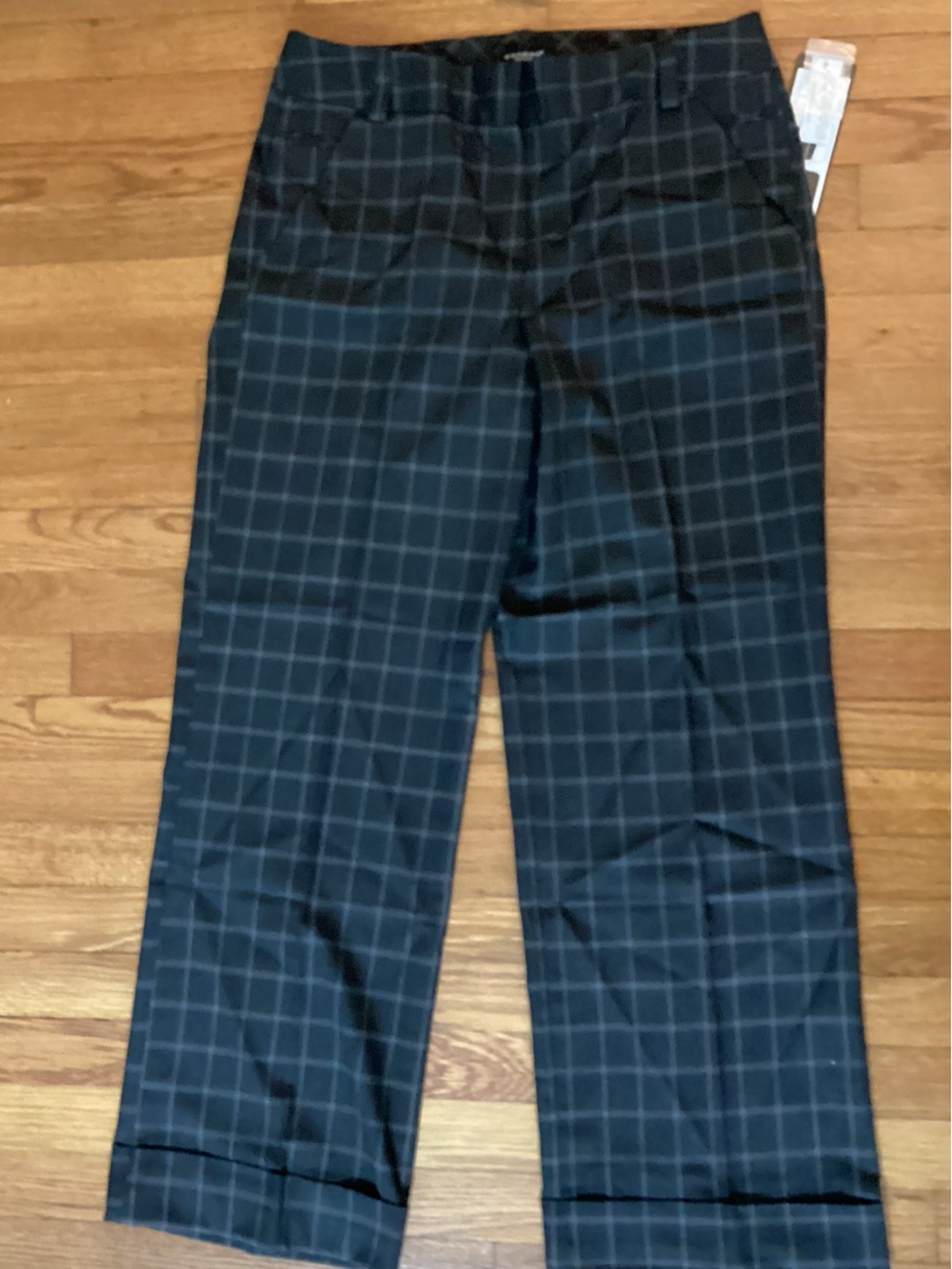 Sandro Black Windowpane Dress Pants